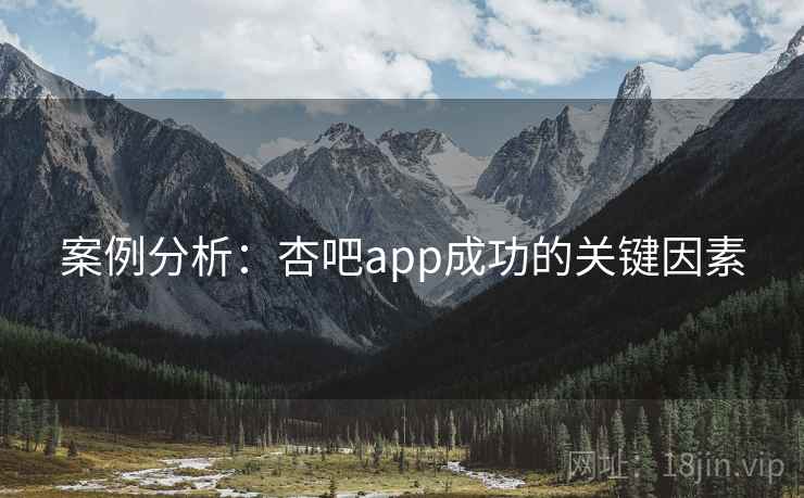 案例分析：杏吧app成功的关键因素